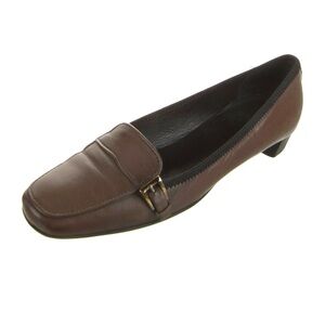Prada Brown Leather Loafer-style Shoes - SOLD